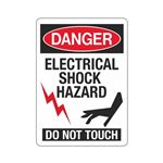 Danger Electric Shock Hazard (Graphic) Do Not Touch  Sign